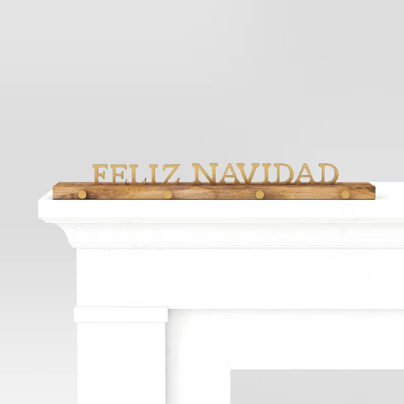 'Feliz Navidad' Holiday Stocking Holder Gold - Threshold™ | Target