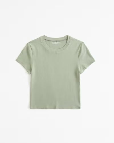 Cotton-Blend Seamless Fabric Baby Tee | Abercrombie & Fitch (US)