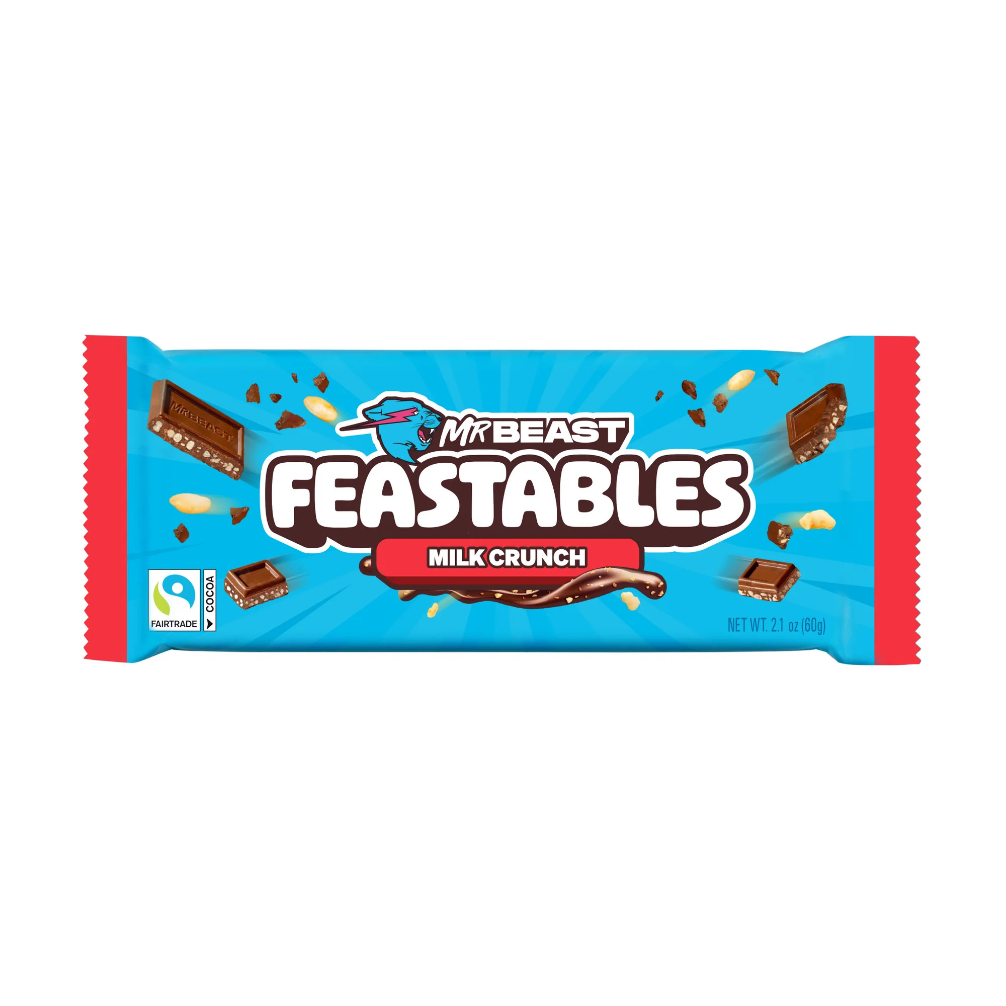 Feastables MrBeast Milk Chocolate Crunch Bar, 2.1 oz (60g), 1 Count | Walmart (US)
