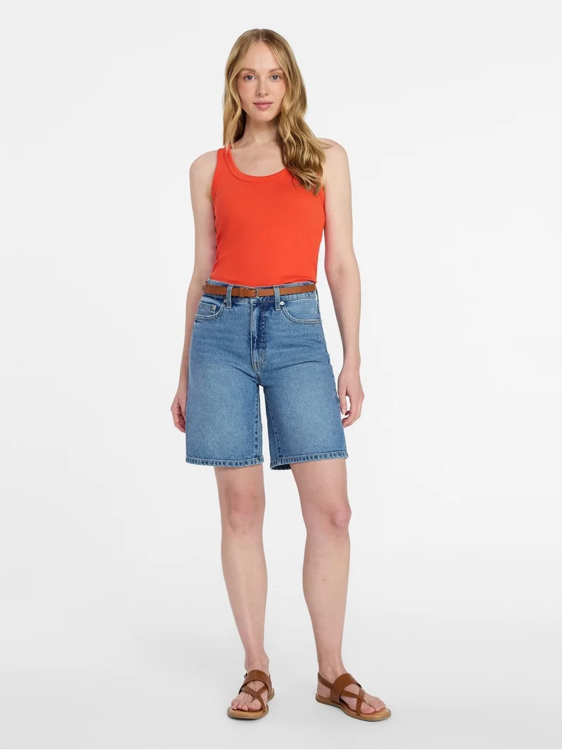 Time and Tru Women's Ribbed Tank Top, Sizes XS-XXXL | Walmart (US)