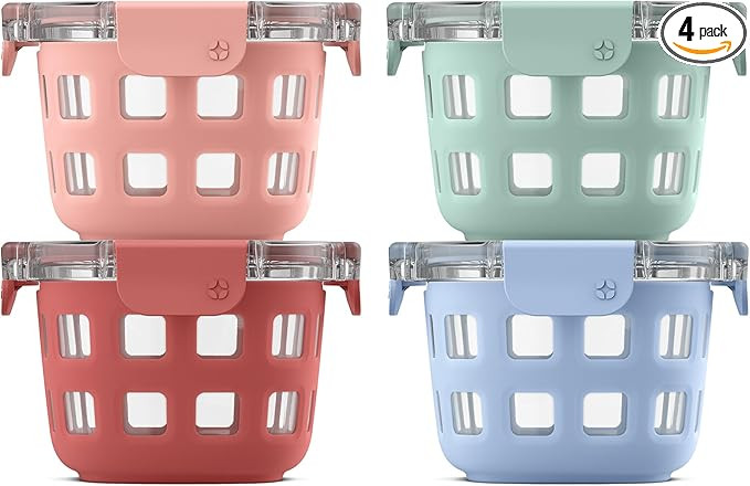 Ello Duraglass Glass Meal Prep Sets Leak-Proof Glass Food Storage Containers with Airtight BPA-Fr... | Amazon (US)