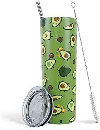Avocado Stuff, Avocado Travel Mug, Coffee Tumbler for Women, Cute Skinny Tumbler with Lid and Str... | Amazon (US)