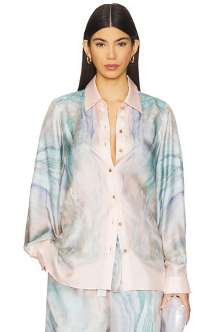 Zimmermann Illuminate Relaxed Shirt in Blue Agate from Revolve.com | Revolve Clothing (Global)