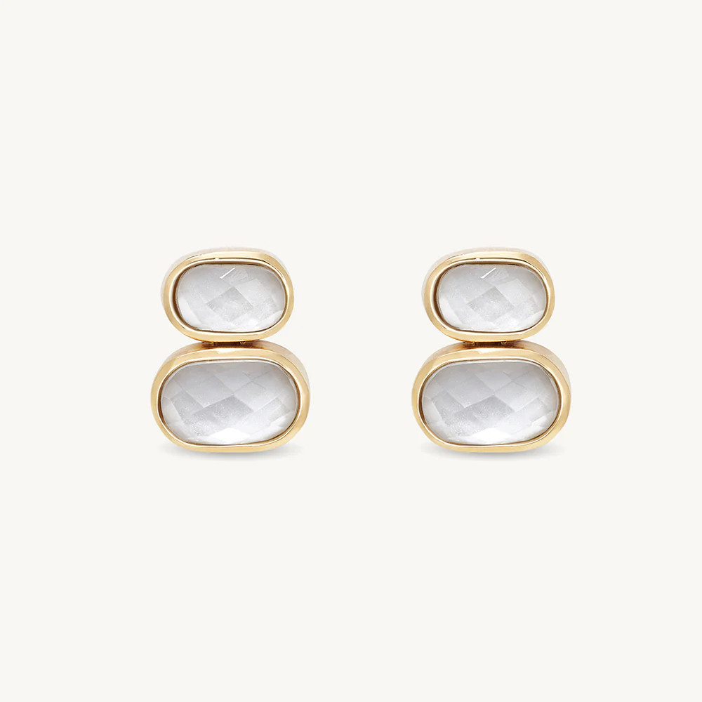 Mercer Double Gemstone Drop Earrings | Dean Davidson