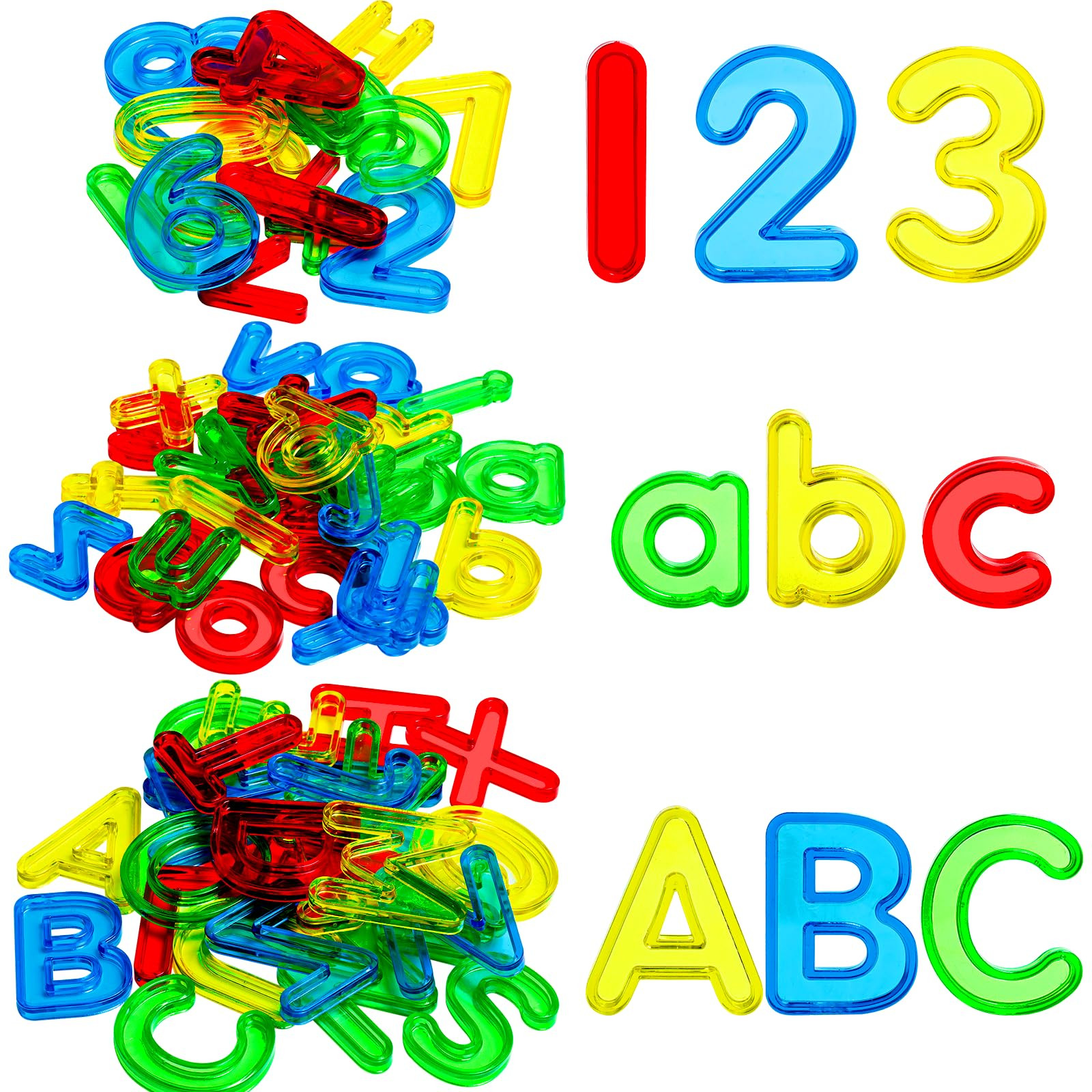 67 Pcs Plastic Practice Set Transparent Letters and Numbers Include Uppercase Letters Lowercase L... | Amazon (US)