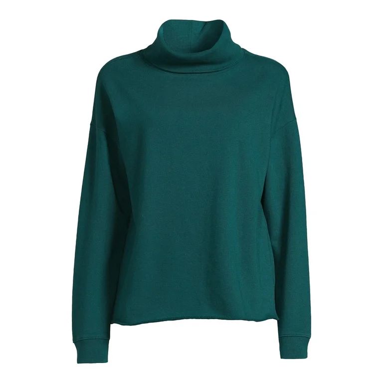 Time and Tru Women's Turtleneck Sweatshirt, Sizes XS-3XL - Walmart.com | Walmart (US)