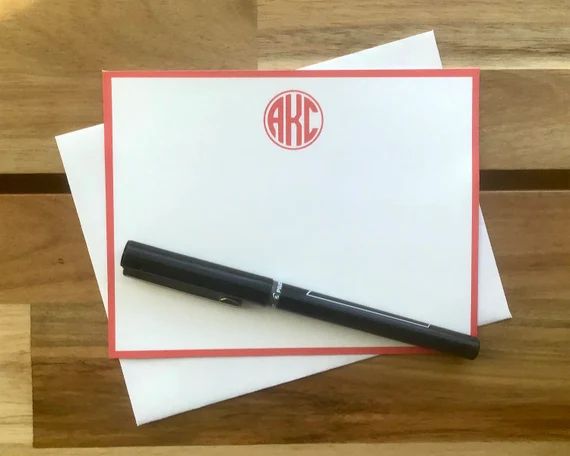 Personalized Monogram Stationery Set Custom Notecard for | Etsy | Etsy (US)