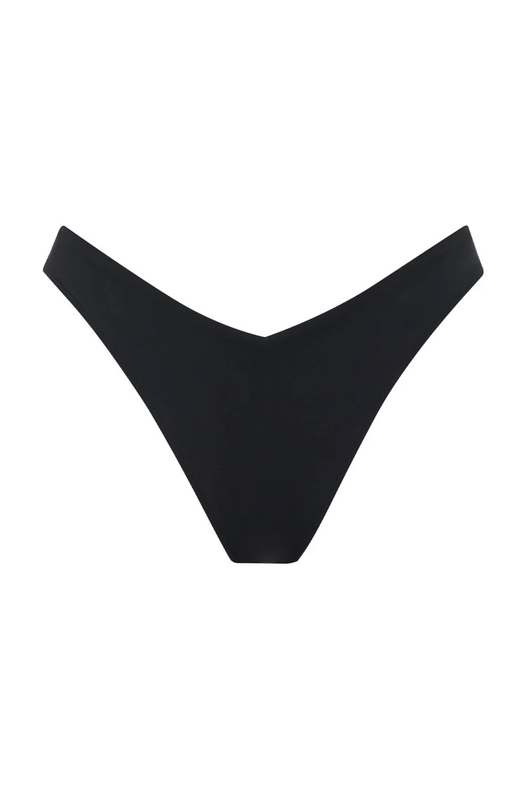Enzo Cheeky Bikini Bottom - Black | Frankies Bikinis