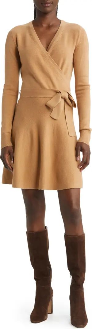 Long Sleeve Faux Wrap Sweater Dress | Nordstrom