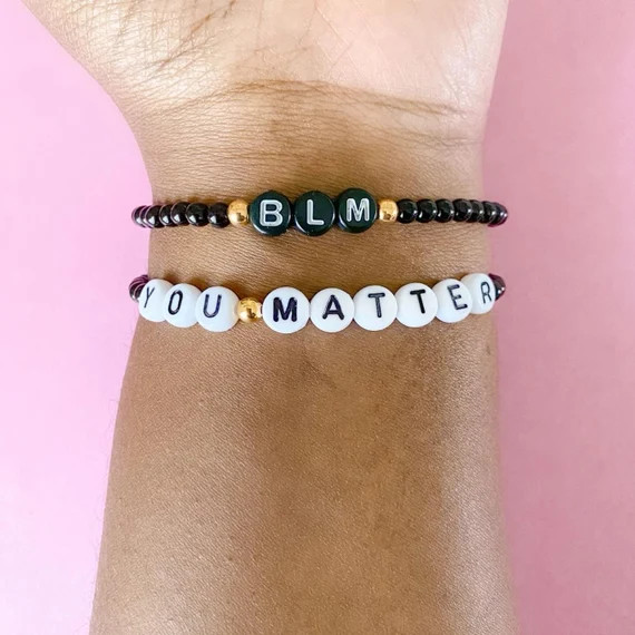 Black Lives Matter Bracelets. You Matter Bracelets. | Etsy | Etsy (US)
