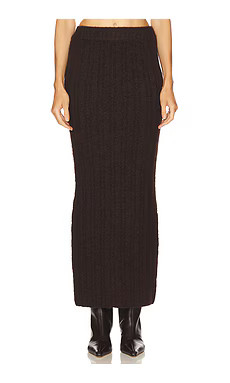 Line & Dot Ophelie Skirt in Chocolate from Revolve.com | Revolve Clothing (Global)