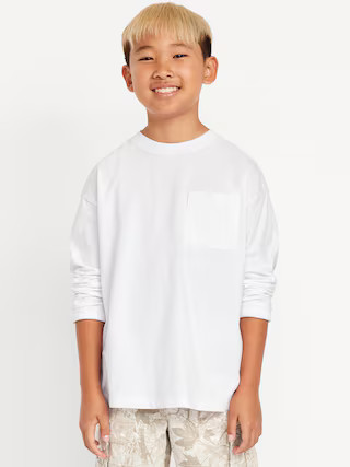 Oversized Long-Sleeve Pocket T-Shirt for Boys | Old Navy (US)