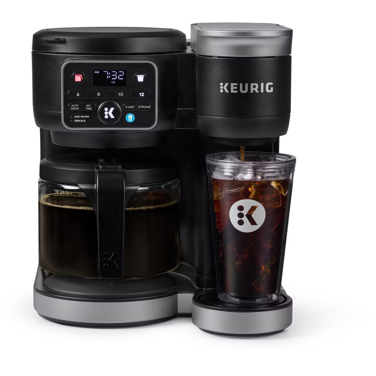 Keurig K-Duo Hot & Iced Single-Serve & Carafe Coffee Maker Black: Electric Drip Coffee Pot, 72 oz... | Target