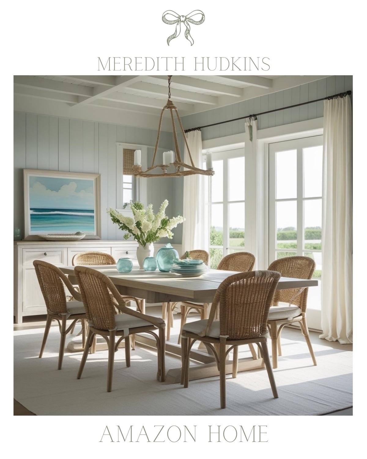 A classic coastal dining room. Meredith Hudkins, amazon, amazon home, decor, interior design, dining room, coastal, classic, affordable, natural, artwork

#LTKHome #LTKSaleAlert #LTKFindsUnder100