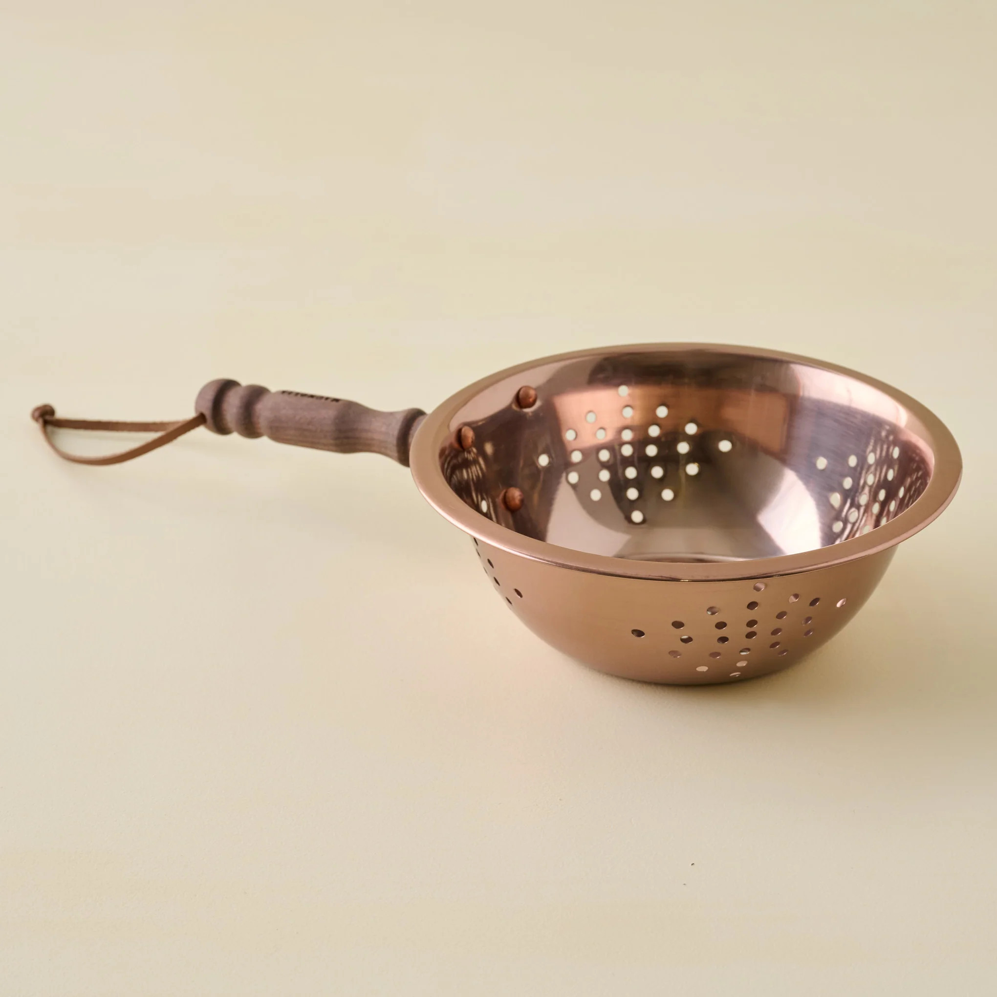 Walnut Handle Copper Colander | Magnolia