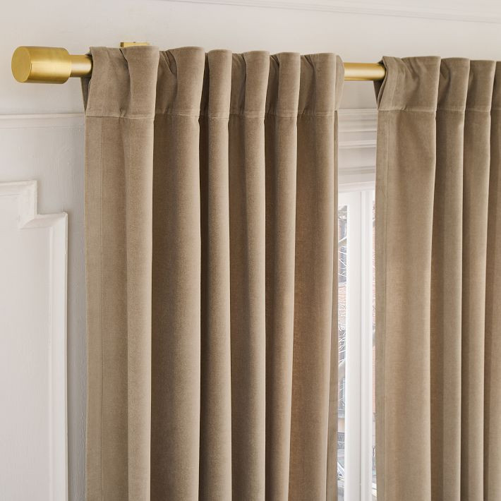 Cotton Velvet Curtain | West Elm (US)