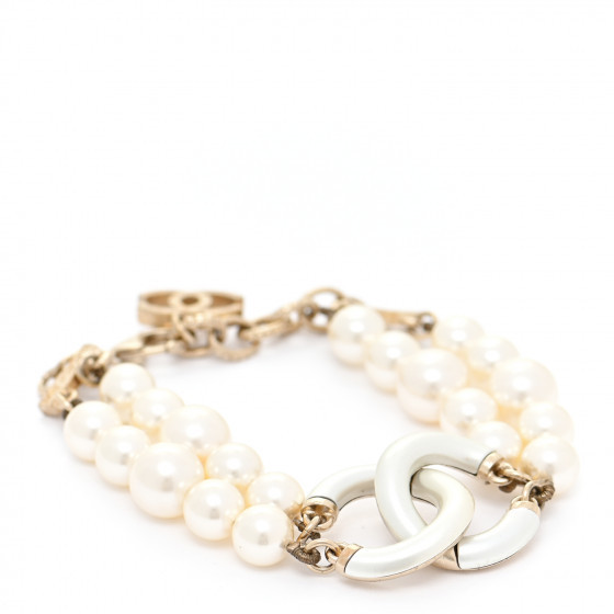 CHANEL Pearl CC Multistrand Bracelet Gold | Fashionphile