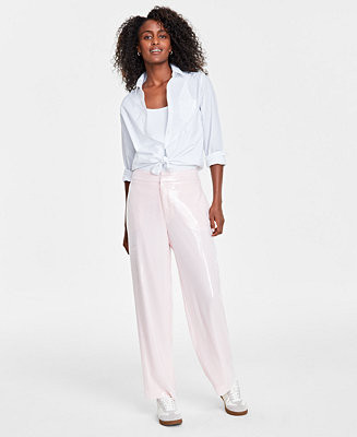 On 34th Women's Sequined High Rise Straight-Leg Pants, Created for Macy's - Macy's | Macy's