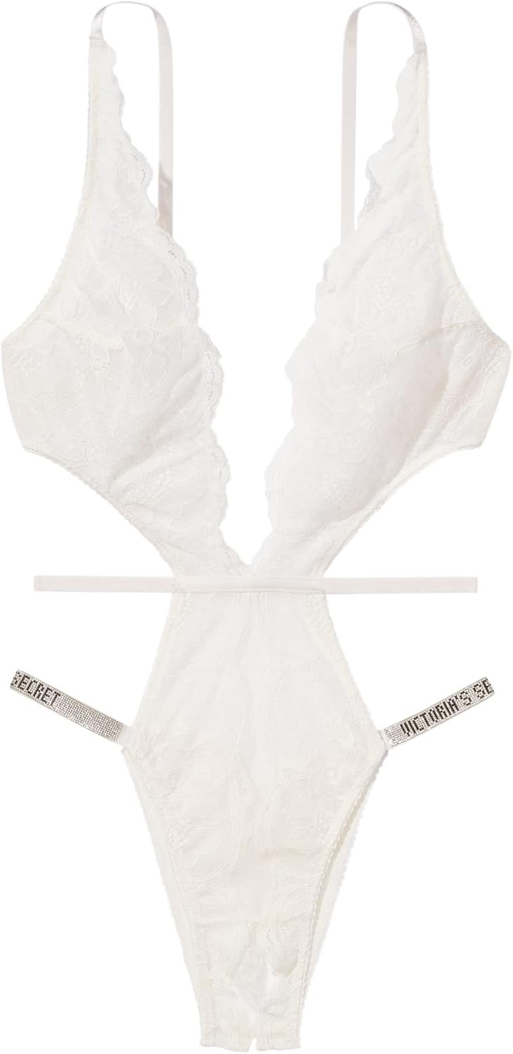 Victoria's Secret Lace Crotchless Teddy, Shine Strap, Women's Lingerie (XS-XXL) | Amazon (US)