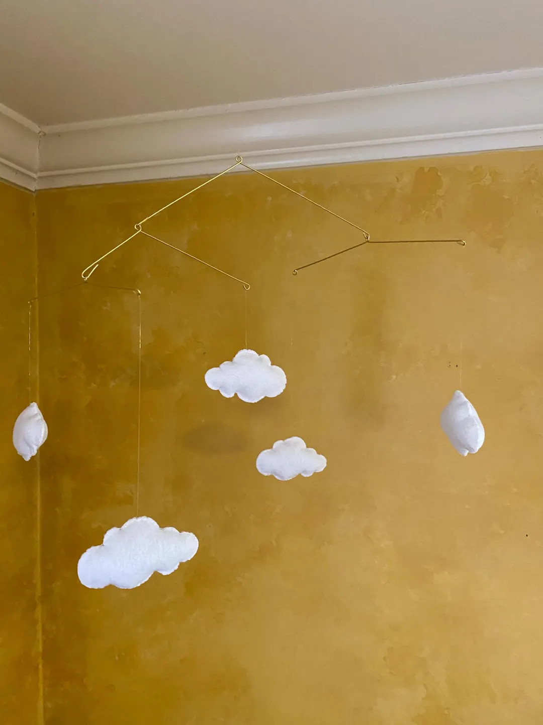 Felt Cloud Mobile: Nursery Decor, Hanging Clouds - Etsy | Etsy (US)