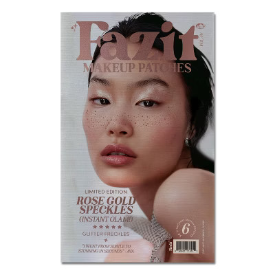 Fazit Rose Gold Glitter Freckle Makeup Patches: Temporary Tattoos, 6 Sheets, Art and Design Theme | Target