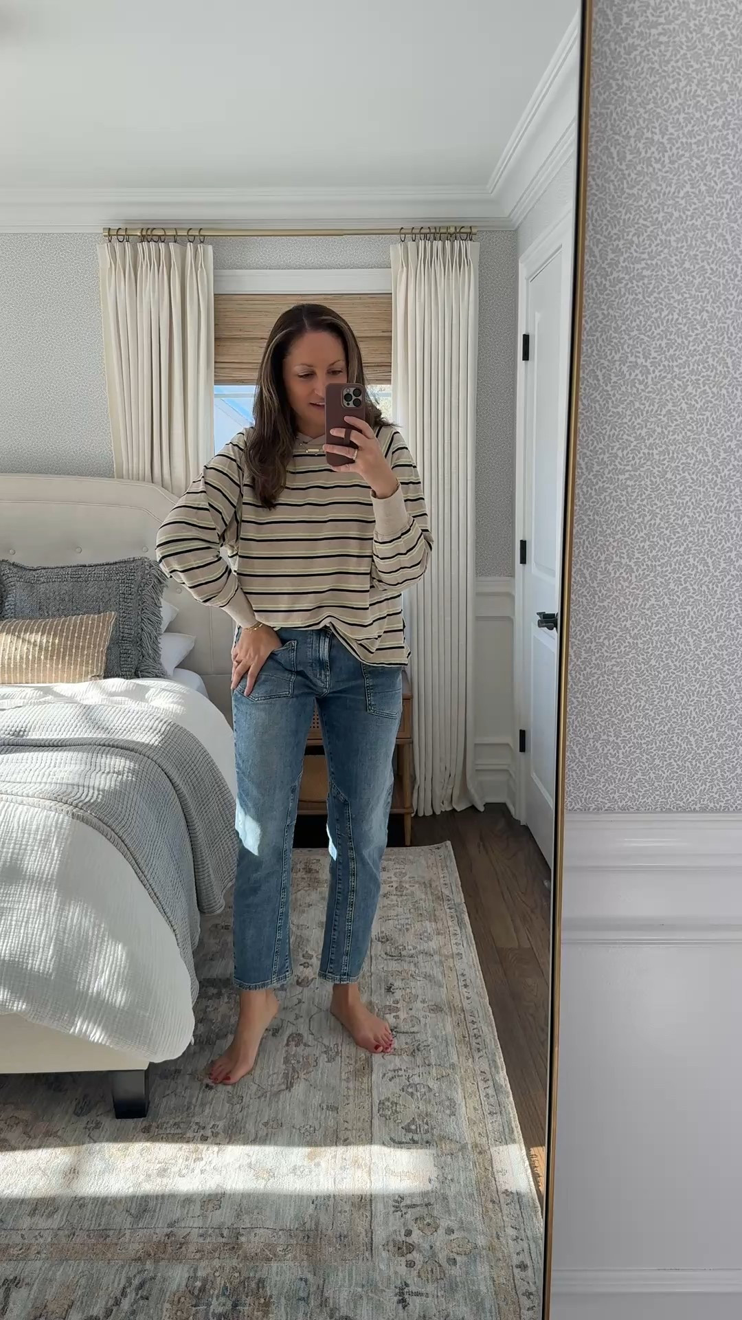 Love this aerie too (it’s on sale!!) and these jeans are a forever best-seller. Comfortable, true to size. I grabbed th striped top in a few colors and have been wearing them non-stop this week! 

#LTKSaleAlert #LTKootd #LTKdayinmylife