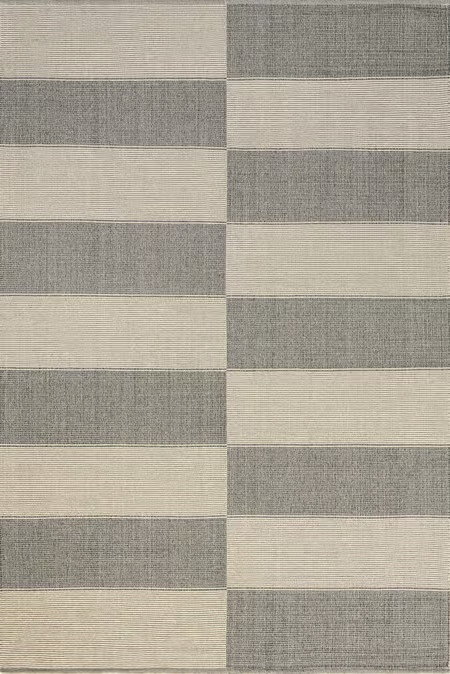 Grey Boxelder Checked Cotton Area Rug | Rugs USA