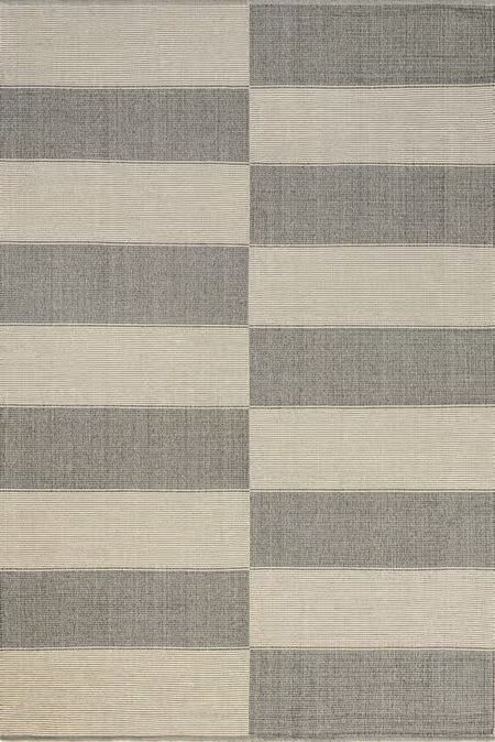 Grey Boxelder Checked Cotton 5' x 8' Area Rug | Rugs USA