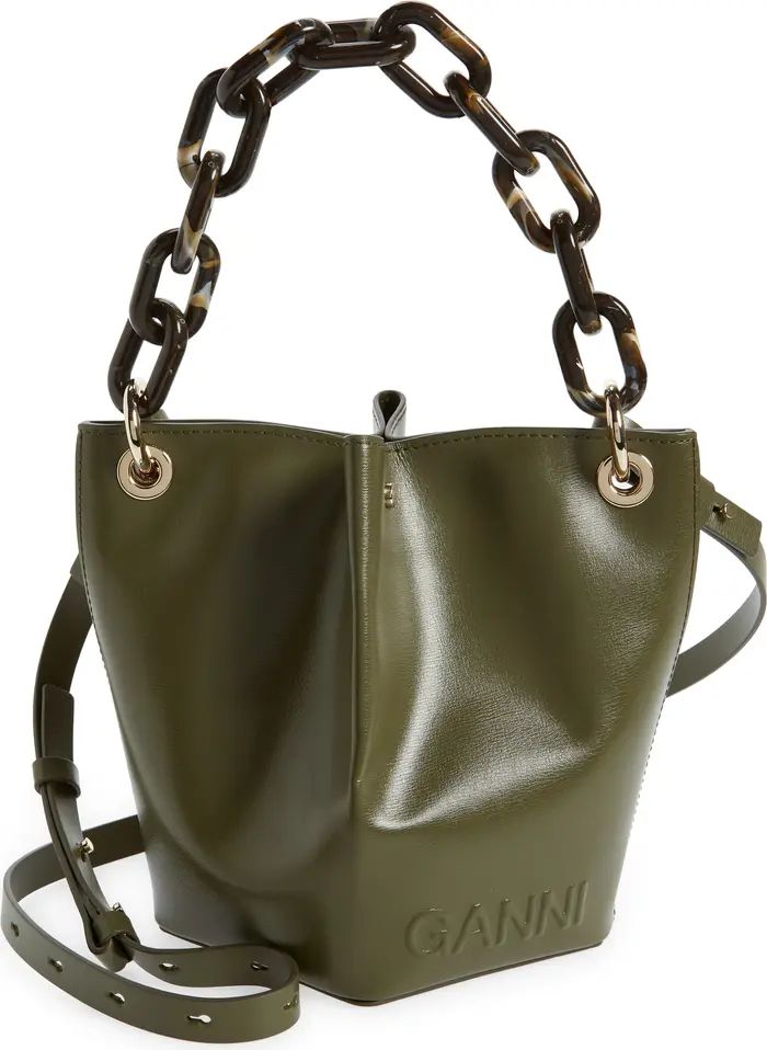 Diamond Small Recycled Leather Bucket Bag | Nordstrom