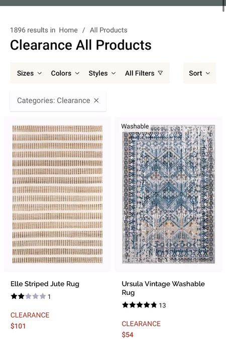 So many rugs on clearance + an additional 20% off with code "GROUNDED”! Run! 

#LTKsalealert #LTKhome