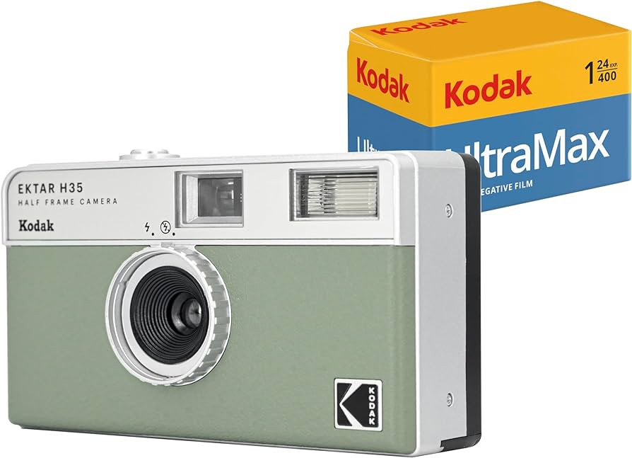 KODAK EKTAR H35 Half Frame Film Camera (Sage, Bundle with 24exp Film) | Amazon (US)