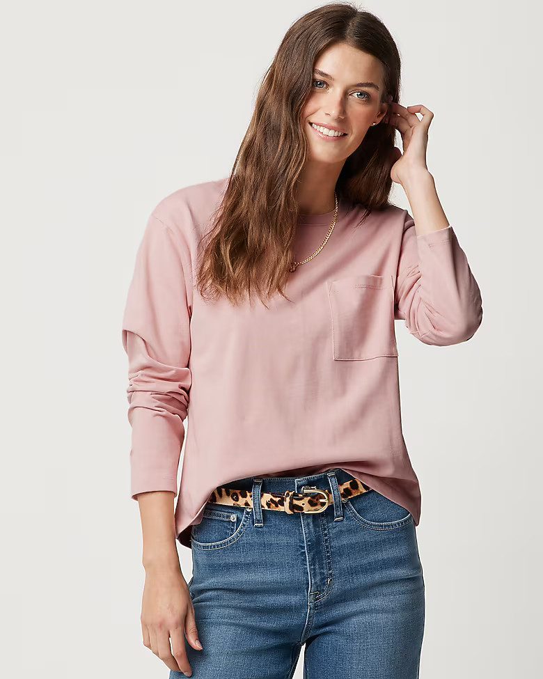 Long-sleeve pocket tee | J.Crew Factory