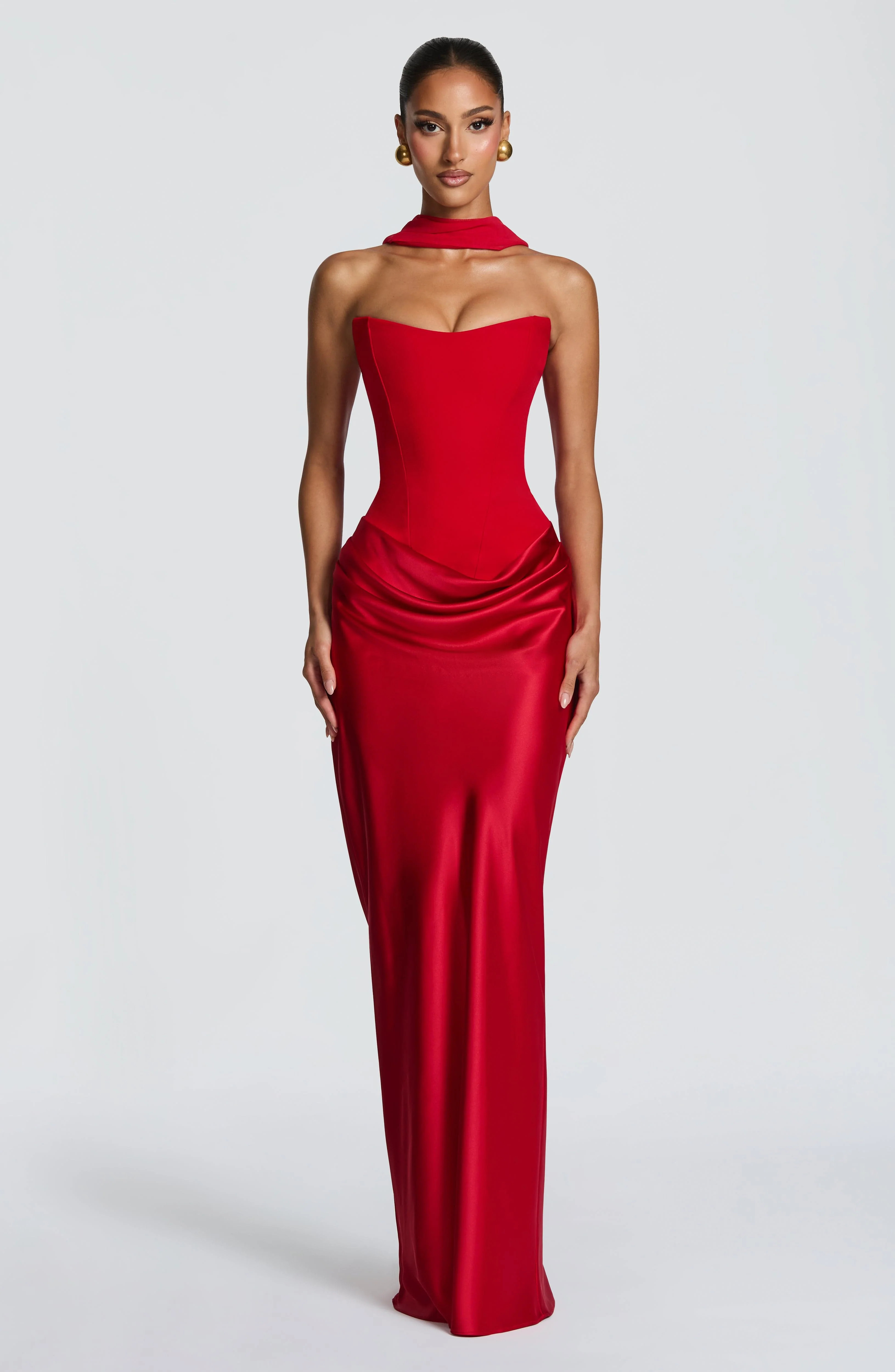 Maggie Maxi Dress - Red | Babyboo (global)