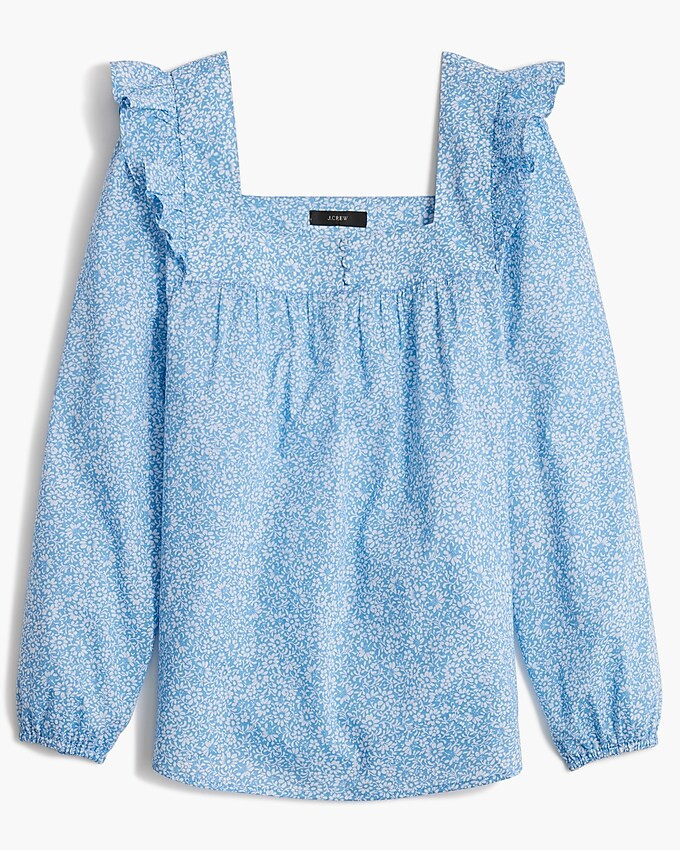 Squareneck ruffle top | J.Crew Factory