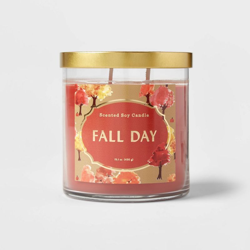 Lidded Glass Jar Fall Day Candle - Opalhouse™ | Target