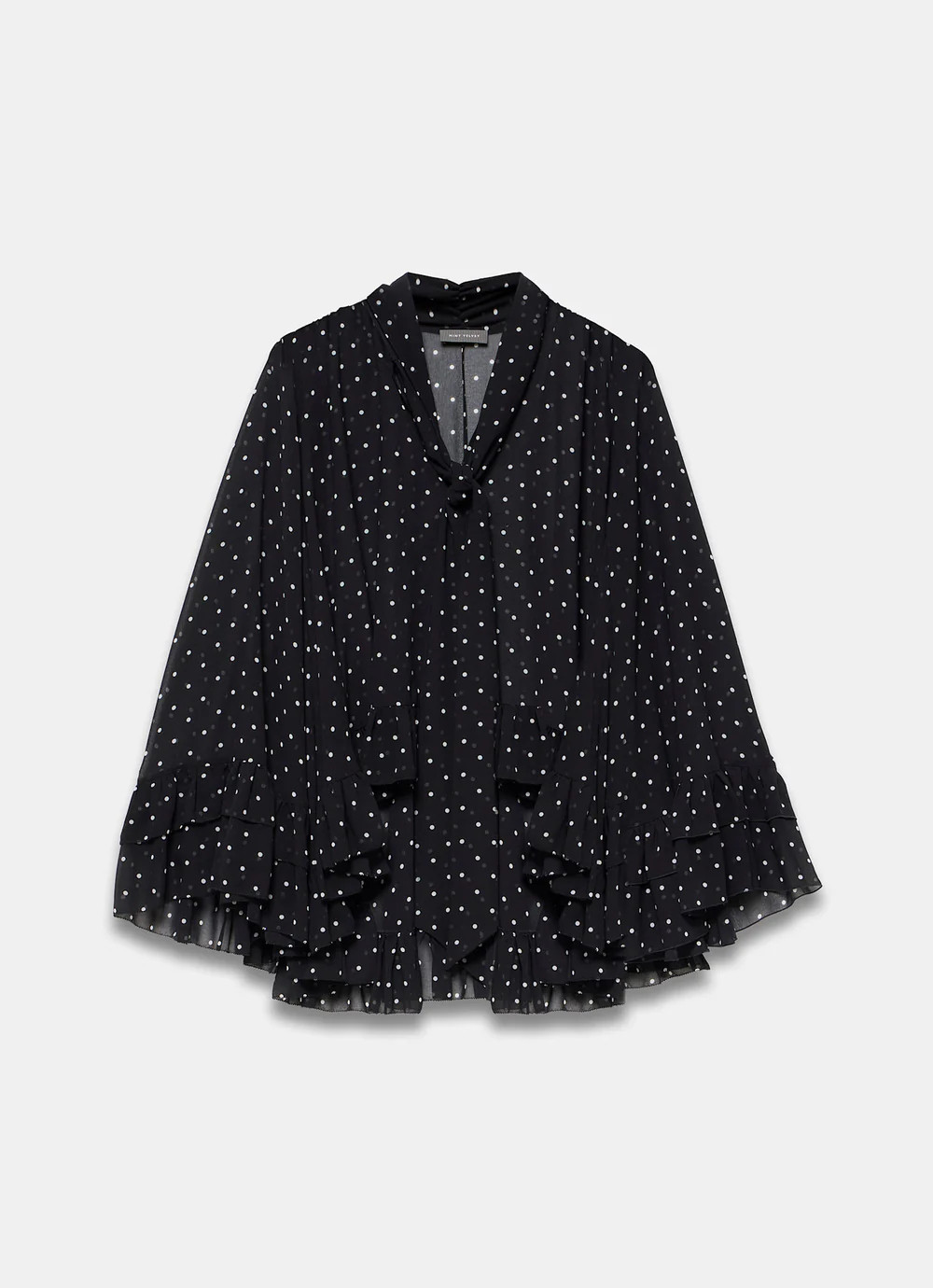 Black Polka Dot Print Blouse | Mint Velvet