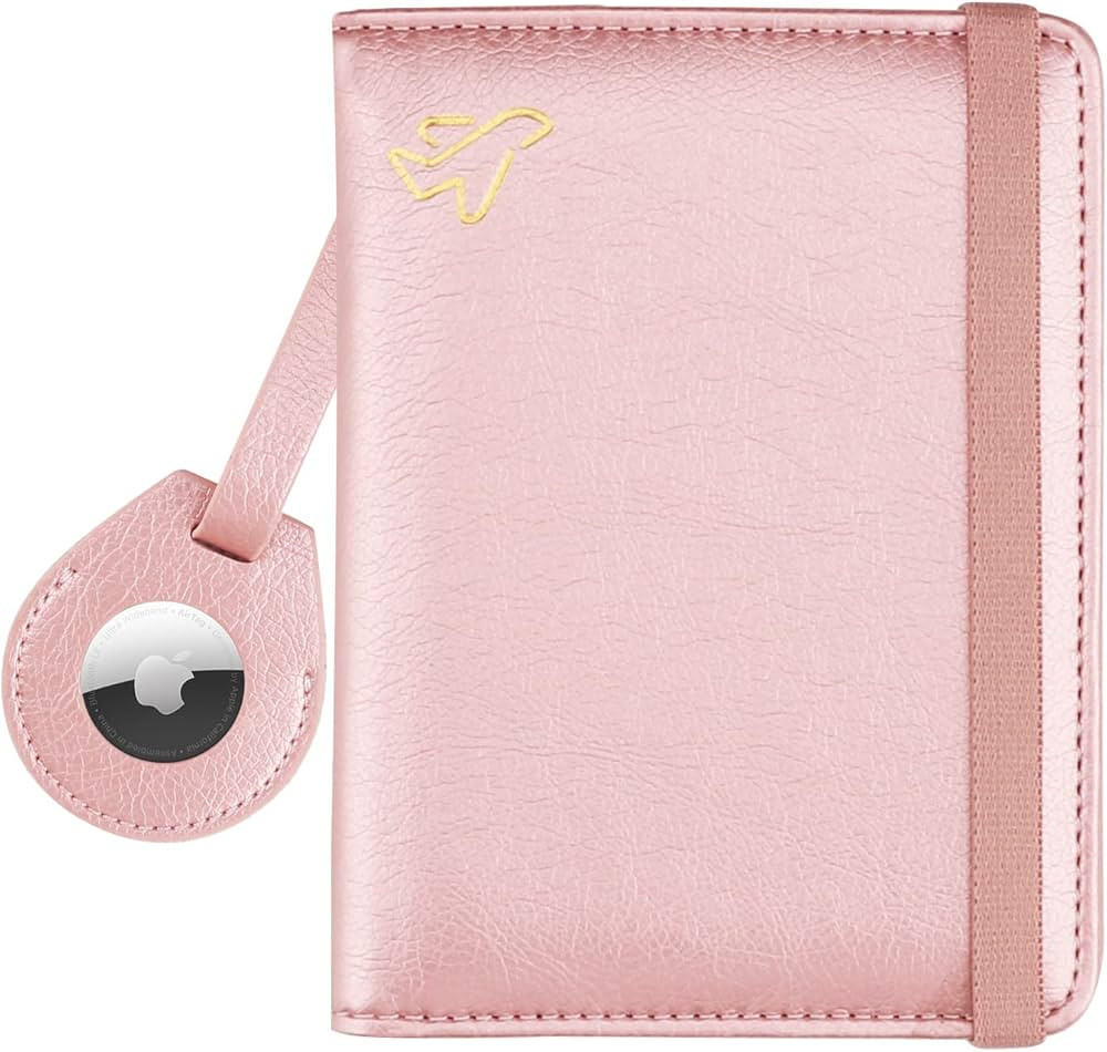 Amazon.com | WALNEW AirTag Passport Holder, PU Leather Airtag Wallet RFID Blocking Passport Cover... | Amazon (US)