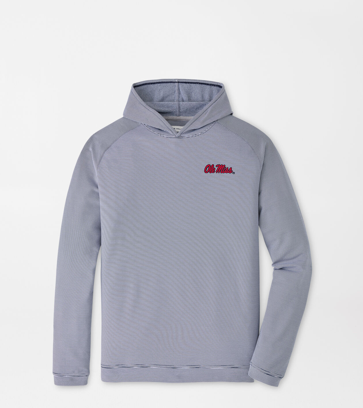 Ole Miss Pine Sugar Stripe Performance Hoodie | Peter Millar