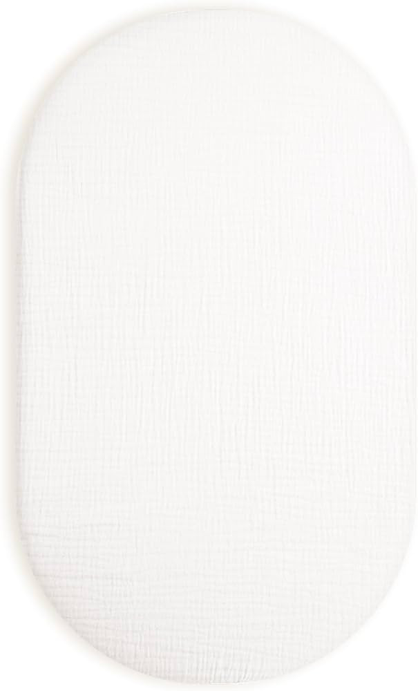 Muslin Bassinet Sheet for Baby Boy and Girl, Universal Fit for Rectangle, Oval, Hourglass Bassine... | Amazon (US)