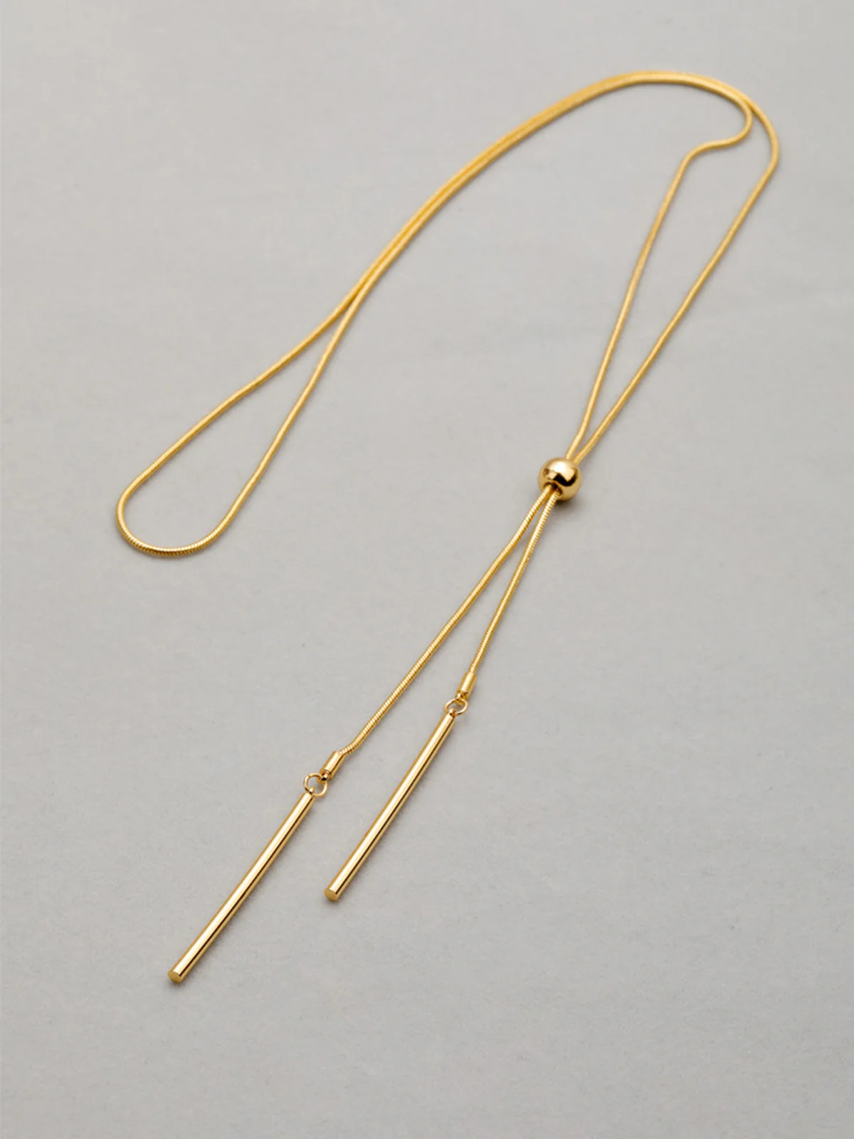 Bar Pendant Adjustable Lariat Necklace | Commense