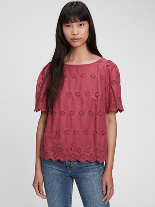 Eyelet Scalloped Top | Gap (US)