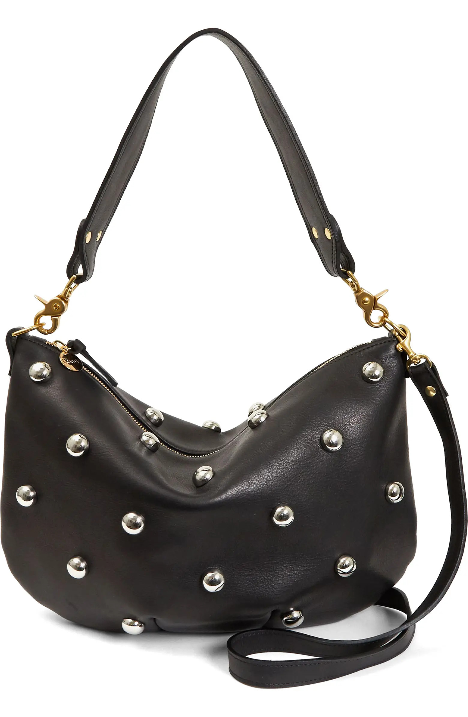 Clare V. Moyen Stud Leather Messenger Bag | Nordstrom | Nordstrom