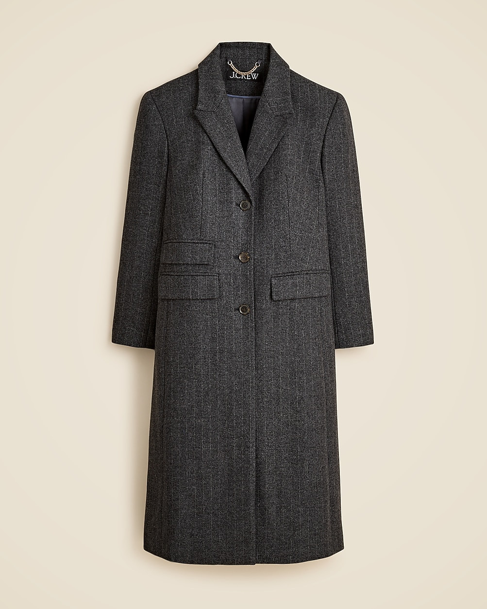 Vivienne topcoat in Italian pinstripe wool blend | J. Crew US