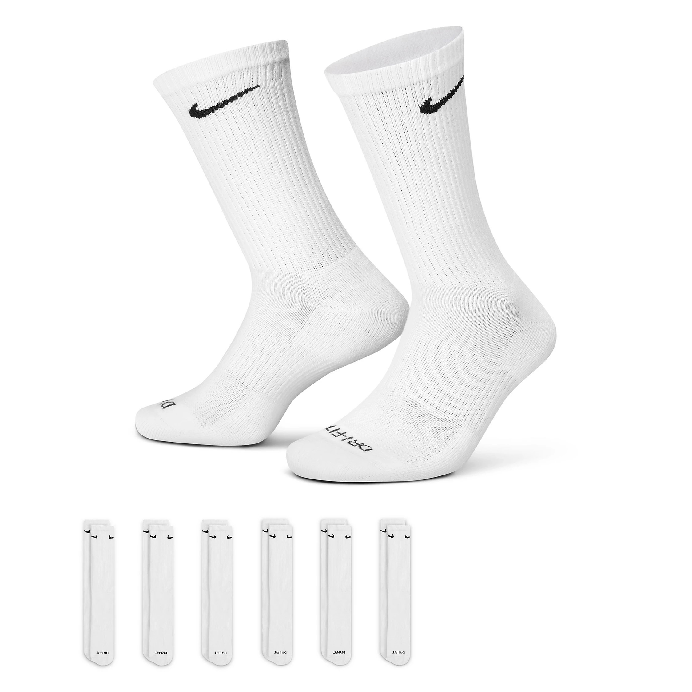 Men's Nike 6-pack Everyday Plus Cushion Crew Training Socks | Kohl's