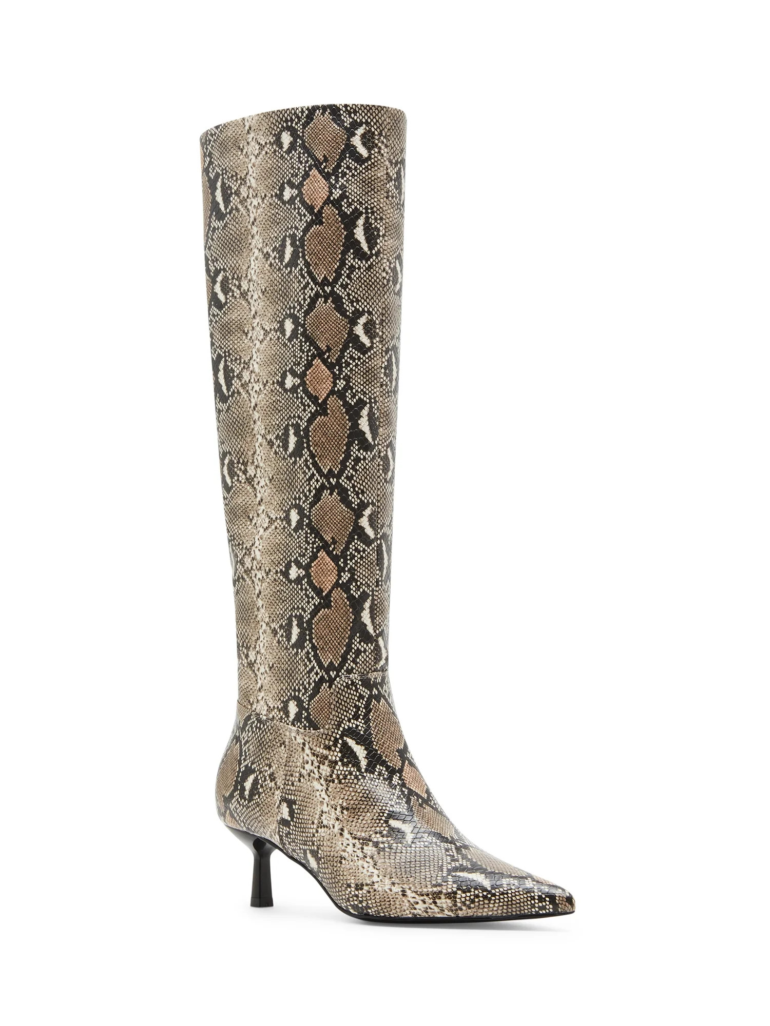 Madden Girl Women's Dicee Kitten Heel Knee High Boots (Wide Calf Available) | Walmart (US)