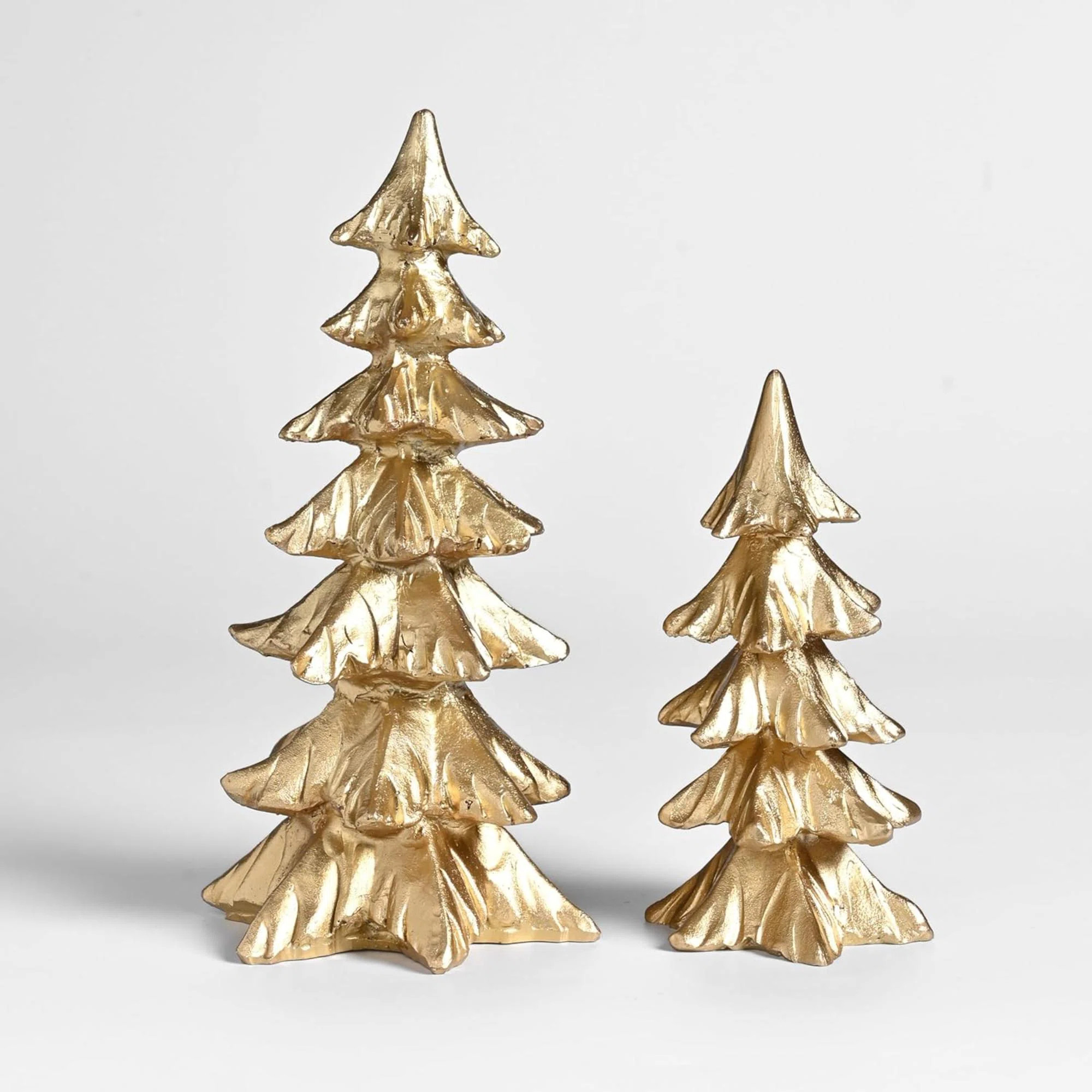 Christmas Tree Figurines,  Resin Christmas Trees Home Decor, Tabletop Tree Set Of 2, Decorative X... | Wayfair North America