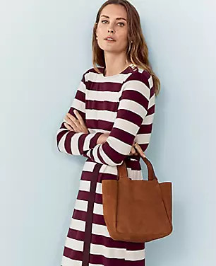 Weekend Suede Tote Bag | Ann Taylor (US)
