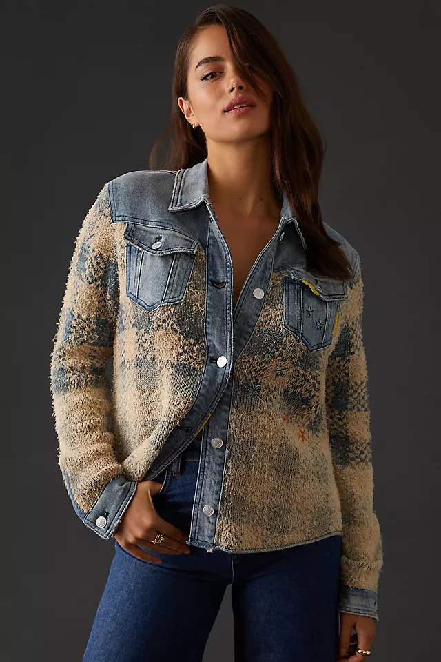 Pilcro Denim Sweater Jacket | Anthropologie (US)