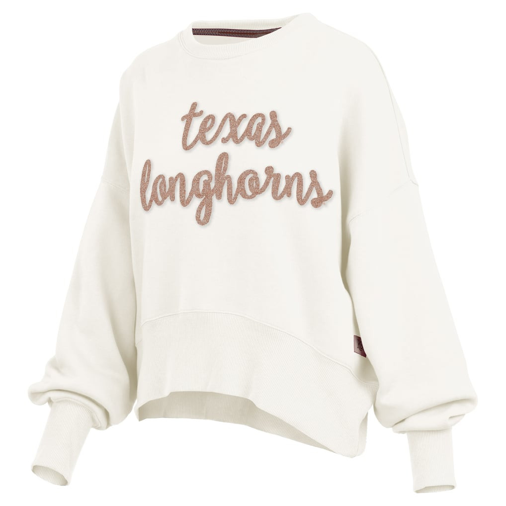 Texas Longhorns Pressbox Women's Chelsea Oversized Pullover Sweatshirt - Cream | Fanatics