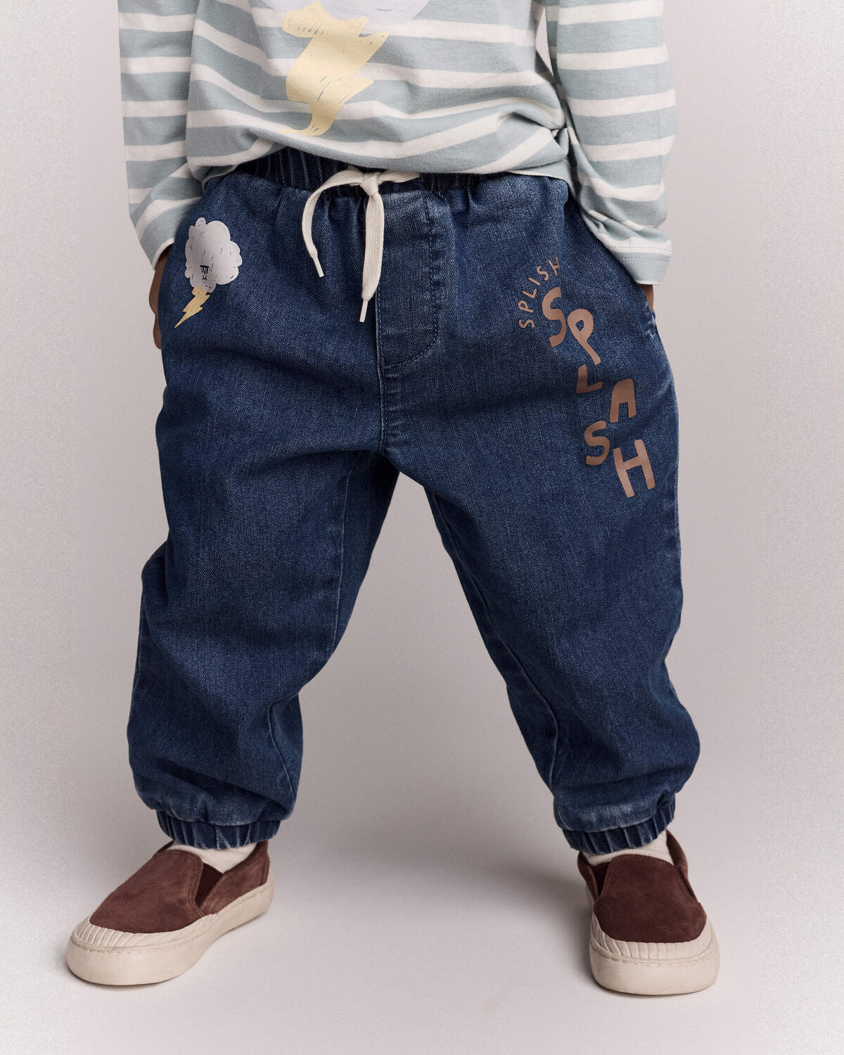 Toddler 'Splish, Splash' Jogger Pant in Denim - Blue - Otter Avenue | Carter's | Carter's Inc